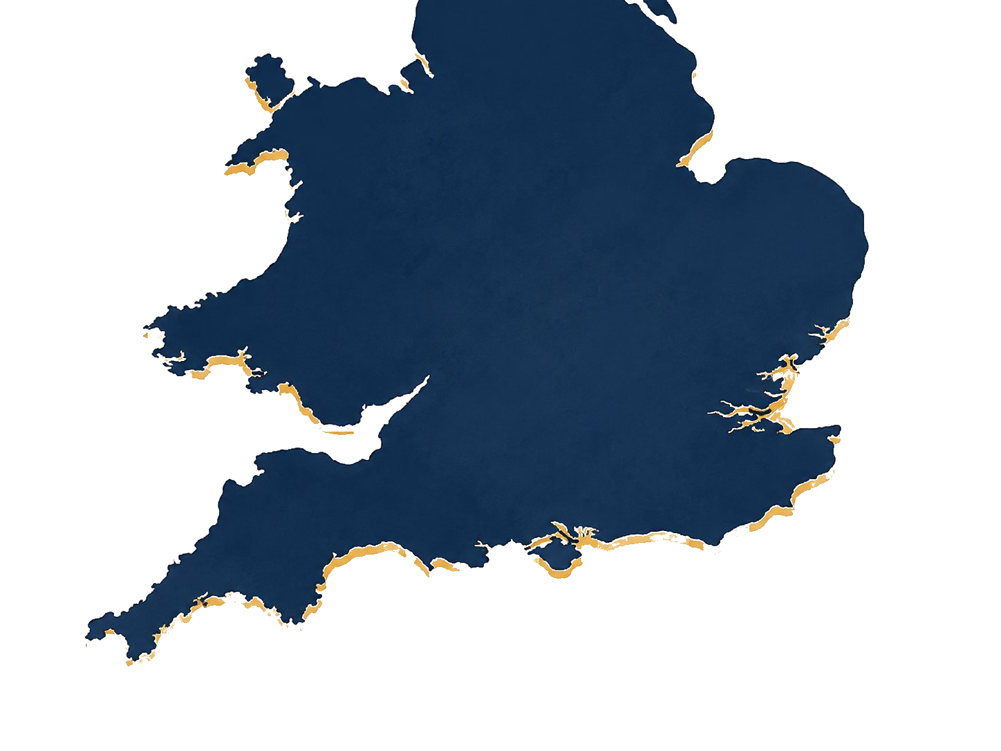 Map showing Beacon Home Improvements coverage area across the South of England